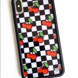 Wildflower cherry checkered phone case